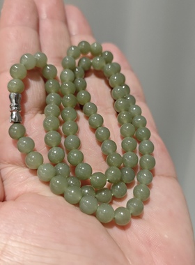 天然和田玉黄口玉料卡6.5项链女款黄玉碧玉送人礼品带证加人