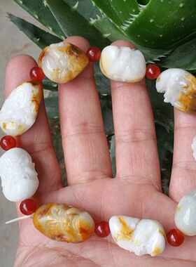 天然手串雕刻证书新疆和田玉籽料