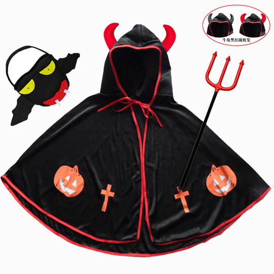 Children's clothing horn cape devil