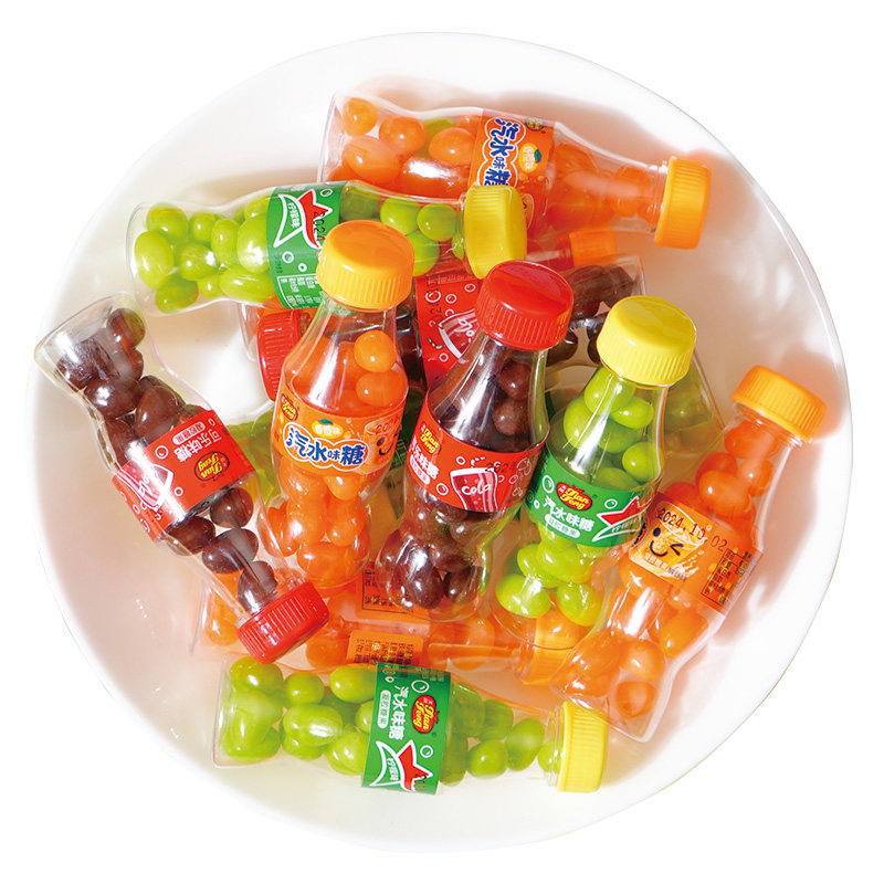天凤创意汽水味糖迷你瓶装果汁软糖可乐香橙味糖果儿童节日小礼物,淘宝优惠券,粉丝福利购,淘宝优惠卷
