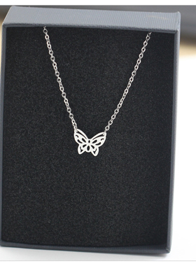 镂空蝴蝶项链女轻奢小众设计感高级锁骨链2026新款潮简约气质颈饰
