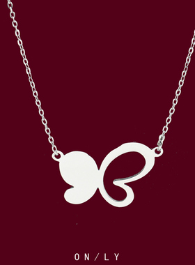 镂空大蝴蝶吊坠项链女2026新款轻奢锁骨链配饰高级感百搭轻奢颈链