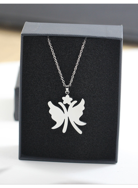 韩系光面大蝴蝶项链毛衣链女秋冬2026新款卫衣链时尚高级感不掉色