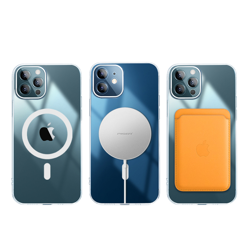 品胜数码旗舰店品胜适用于iphone12手机壳苹果12pro透明Magsafe磁吸壳promax超薄保护套mini新款气囊全包防摔硅胶玻璃配件0