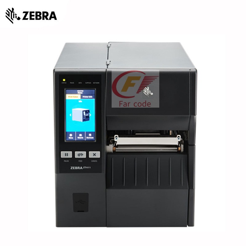 斑马（ZEBRA）ZT411 ZT421工业打印机彩色触摸屏RFID不干胶标签机-图0