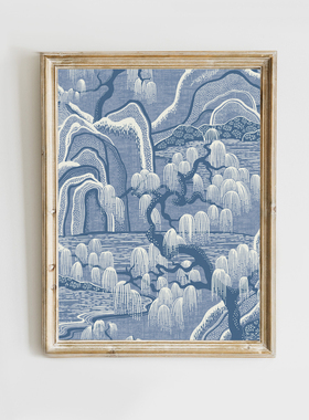 现代简约中国风山水装饰画定制