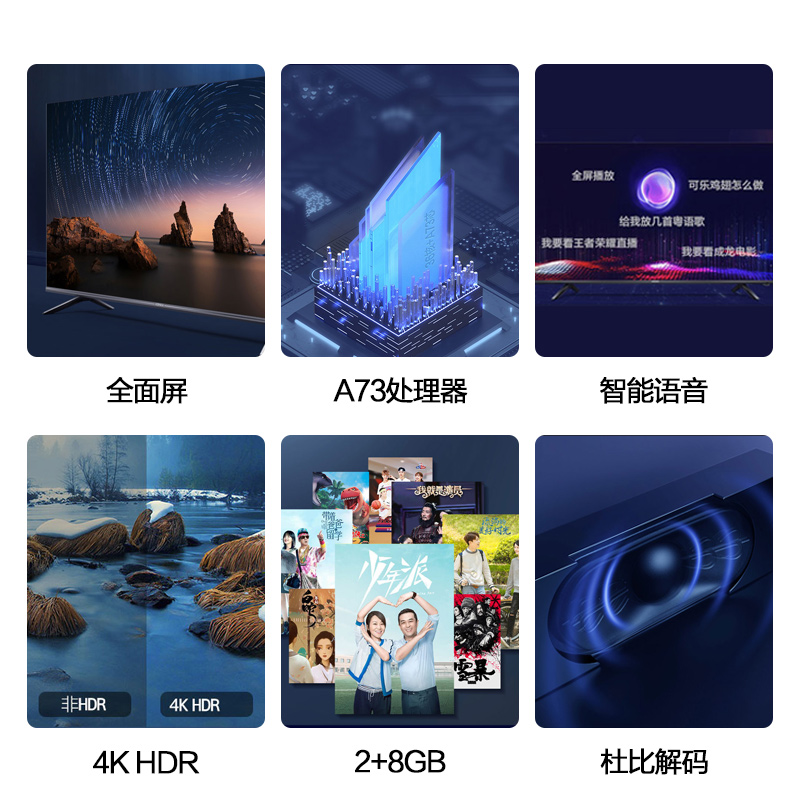 55 平板液晶全面屏电视 WIFI 网络智能 4K 英寸 58 58T3U 康佳 Konka 55 平板液晶全面屏电视 WIFI 网络智能 4K 英寸 58 58T3U 康佳 Konka