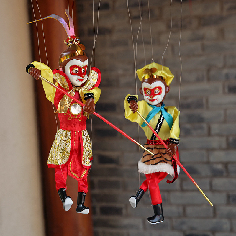 孙悟空提线木偶送小孩儿礼物中国风复古玩具民间传统手工齐天大圣,淘宝优惠券,粉丝福利购,淘宝优惠卷
