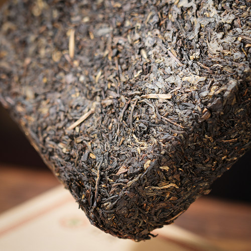 中茶冰碛岩手筑茯砖茶1kg湖南安化黑茶金花茯茶百年木仓特级料 - 图1