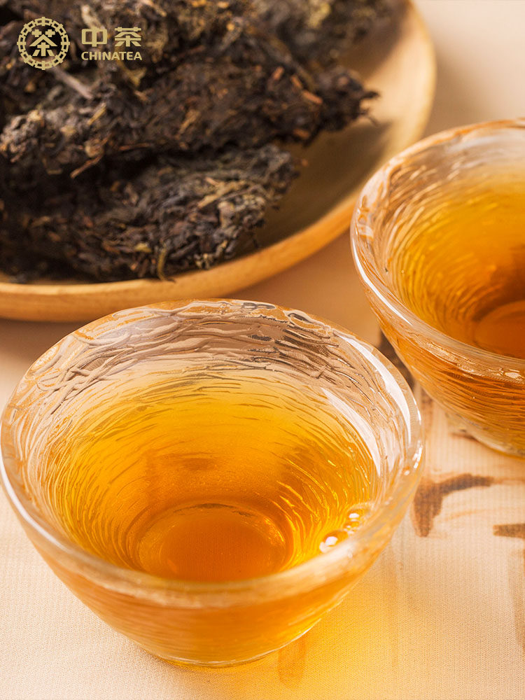 中茶安化黑茶3年陈金花中粮茶叶 中茶湖南安化黑茶