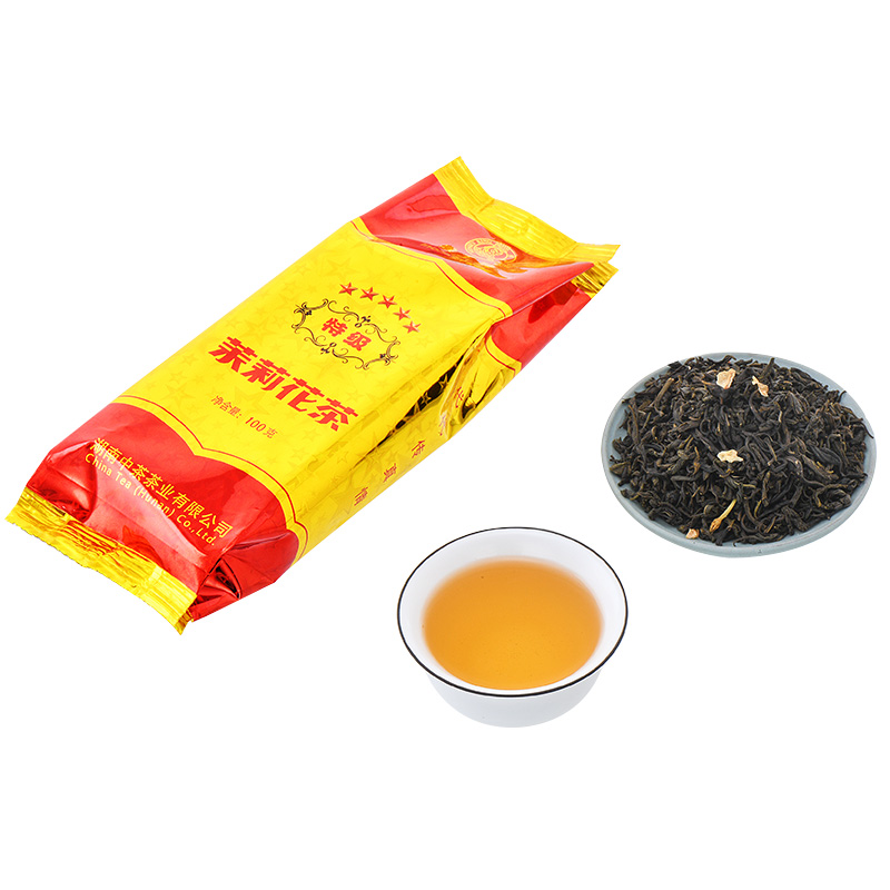 中茶猴王牌茉莉花茶五星特级100克浓香型茶叶横县茉莉花绿茶新茶 - 图0