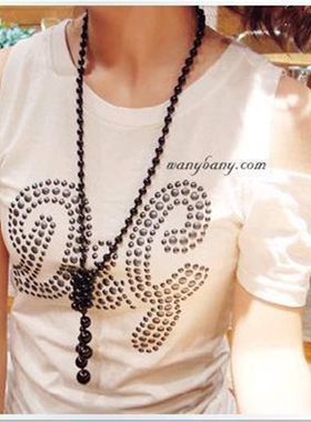 爱意达首饰★白色珍珠女打结挂件