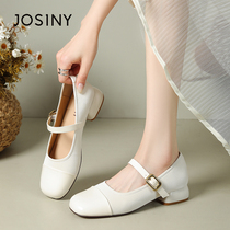 Zhuo Poetry Uni Shoes Woman 2024 Spring New Low Heel Method 100 Hitch Female Wind Retro 100 Hitch Rare Shoes