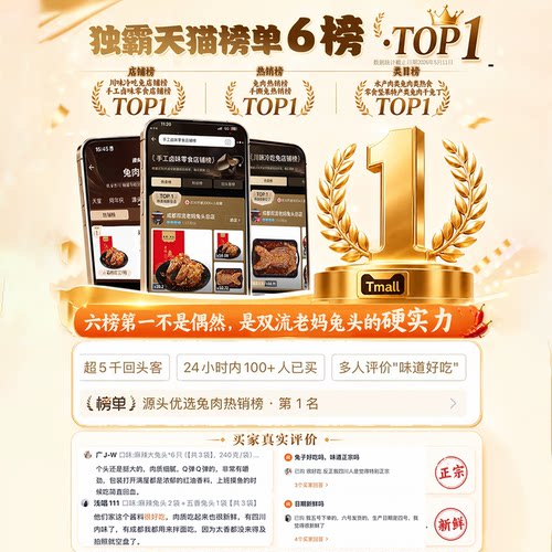 成都双流老妈兔头总店麻辣冷吃兔 102g 正宗川味熟食即食休闲零食 - 图0