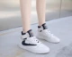 Cao để giúp giày trắng nhỏ nữ 2019 đầu thu mới móc móc mới có cùng độ dày tăng màu da phù hợp với giày thoáng khí - Giày cao gót giày boot nữ cổ thấp hàng hiệu Giày cao gót