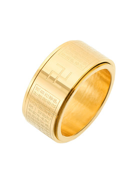 欧美戒指不锈钢刻字复古