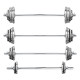 Professional grade complete electroplated home barbell set