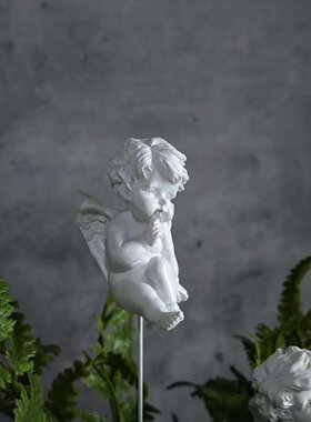 欧式复古小天使花插花盆造景