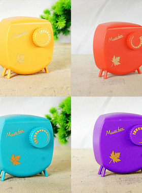 旋转留声机帆船船八音盒桌面摆件