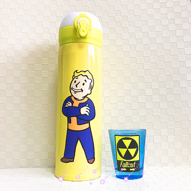 避难所小bb小子4Fallout4辐射水杯子弹盖杯保温杯随手杯办公杯子 - 图0
