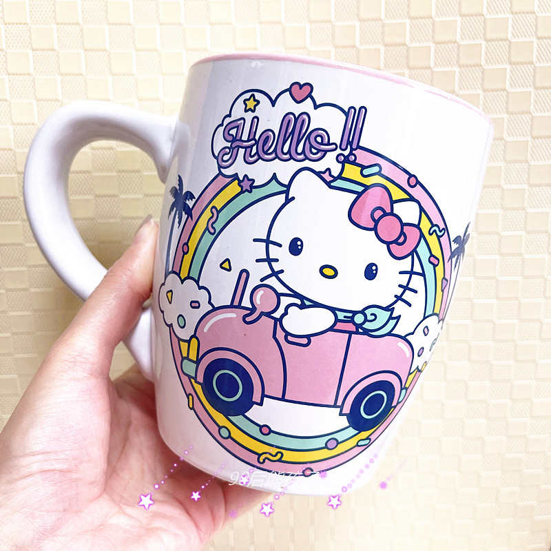 hello kitty哈喽凯蒂猫可爱陶瓷马克杯咖啡杯牛奶杯办公杯水杯子 - 图0