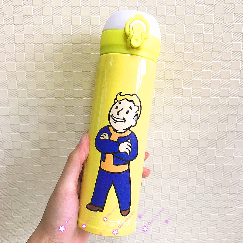 避难所小bb小子4Fallout4辐射水杯子弹盖杯保温杯随手杯办公杯子 - 图3