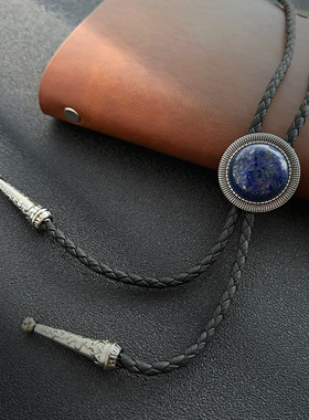 复古美式阿美咔叽衬衫休闲波洛领带