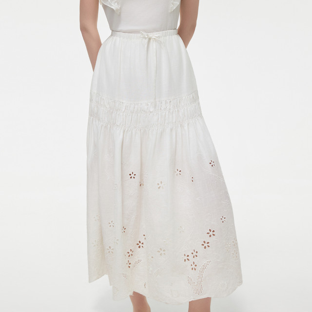 MISSCOON Coconi Lace Vest Women's 2026 Summer New White Neck V-neck Lyocell Suspender