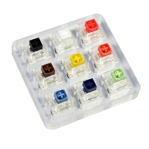 亚克力试轴器机械键盘轴开关体验段落线性MX银BOX白轴G茶轴体混合 - 图2