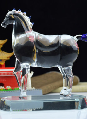 飒露紫水晶马生肖摆件