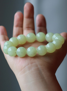 天然和田玉手串男士黄口料手链