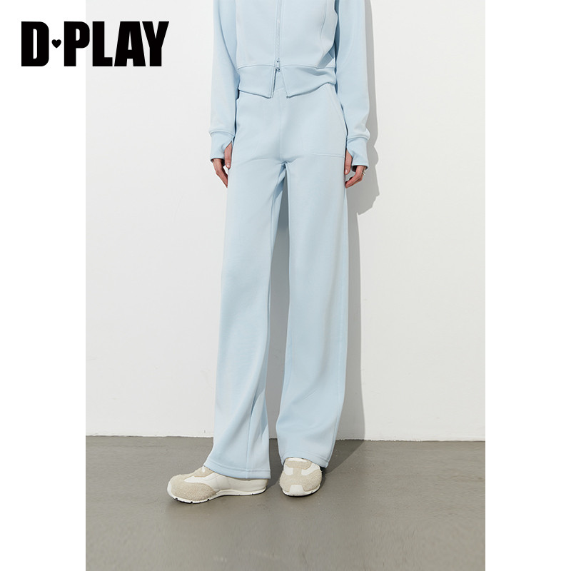 DPLAY2025年春季新款蓝色套装女lulu休闲运动上衣卫衣外套长裤,淘宝优惠券,粉丝福利购,淘宝优惠卷