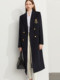 DPLAY Navy Blue Long Shoulder Coat