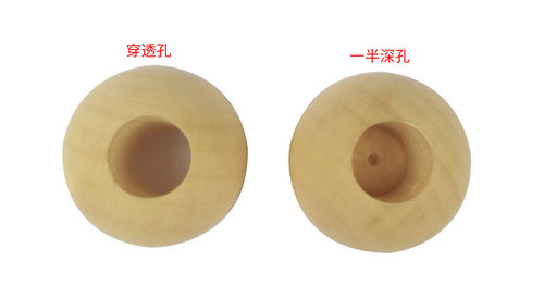 定制木球打孔服务链接3-16毫米孔径穿透孔半孔火柴棍肓孔木珠打孔 - 图0