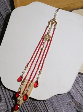 汉服古风长款流苏步摇吊坠