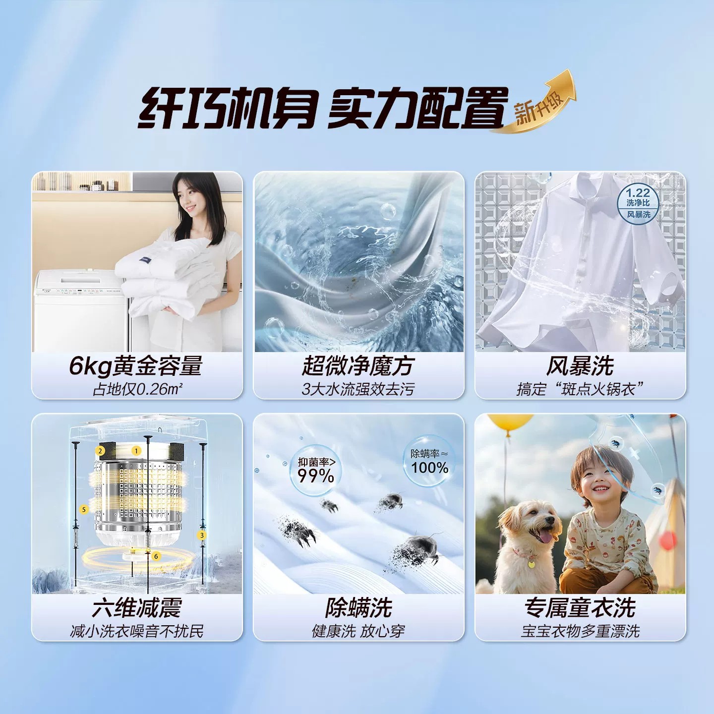 [换新补贴]海尔智家统帅8/10kg大容量家用全自动波轮洗衣机小型