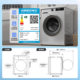 Haier produces the Commander 10kg large-capacity direct-drive household fully automatic drum washing machine with integrated washing and drying 676
