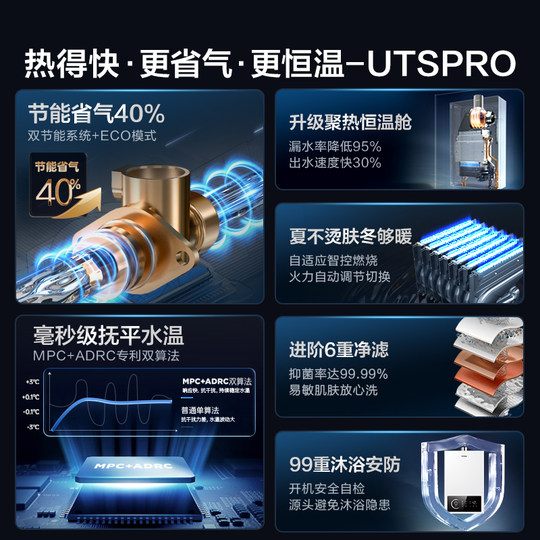 [政府补贴]海尔燃气热水器天然气煤气款液化气家用洗澡恒温UTSPRO