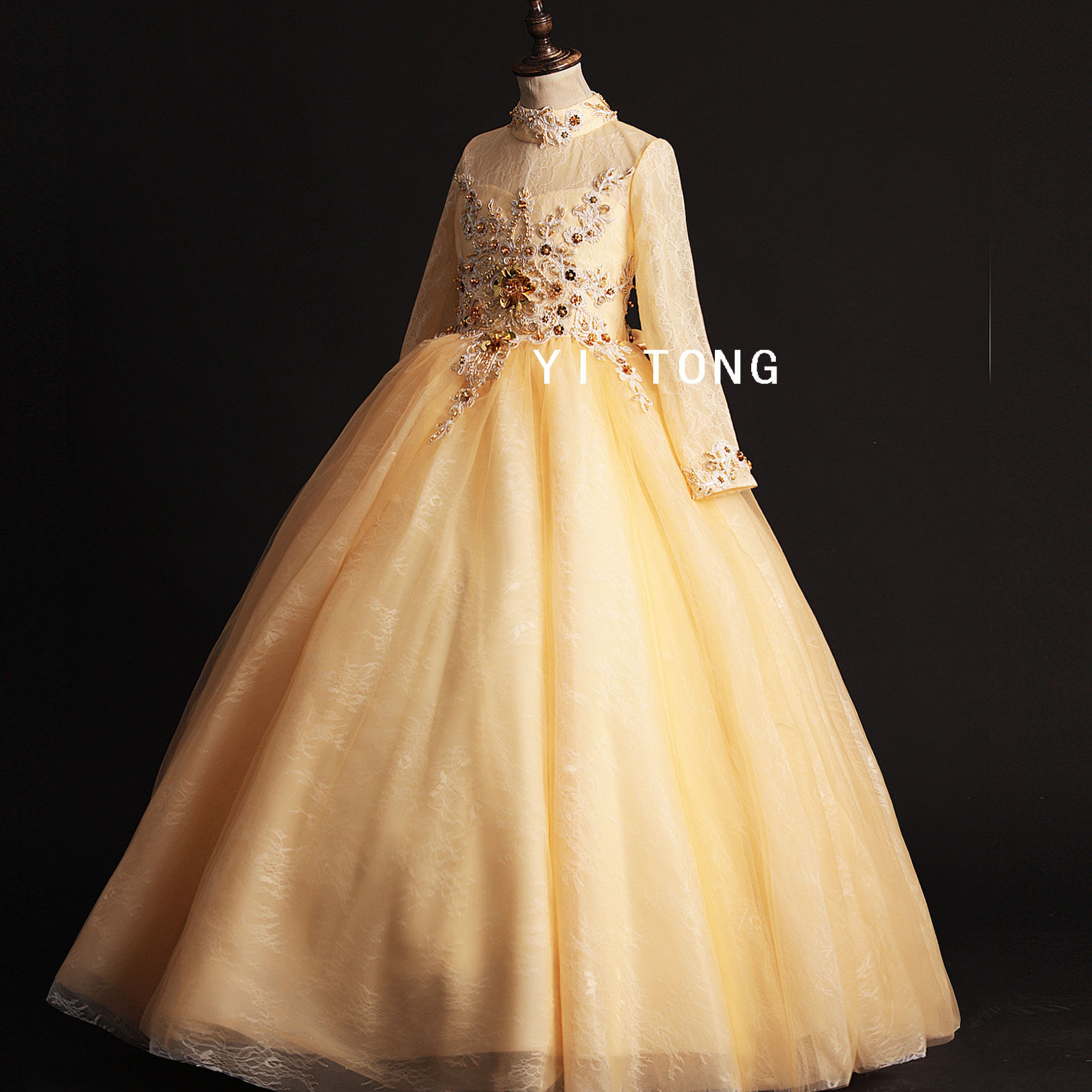 新款女童礼服公主裙走秀主持人钢琴演出蓬蓬裙儿童生日宴会晚礼服,淘宝优惠券,粉丝福利购,淘宝优惠卷