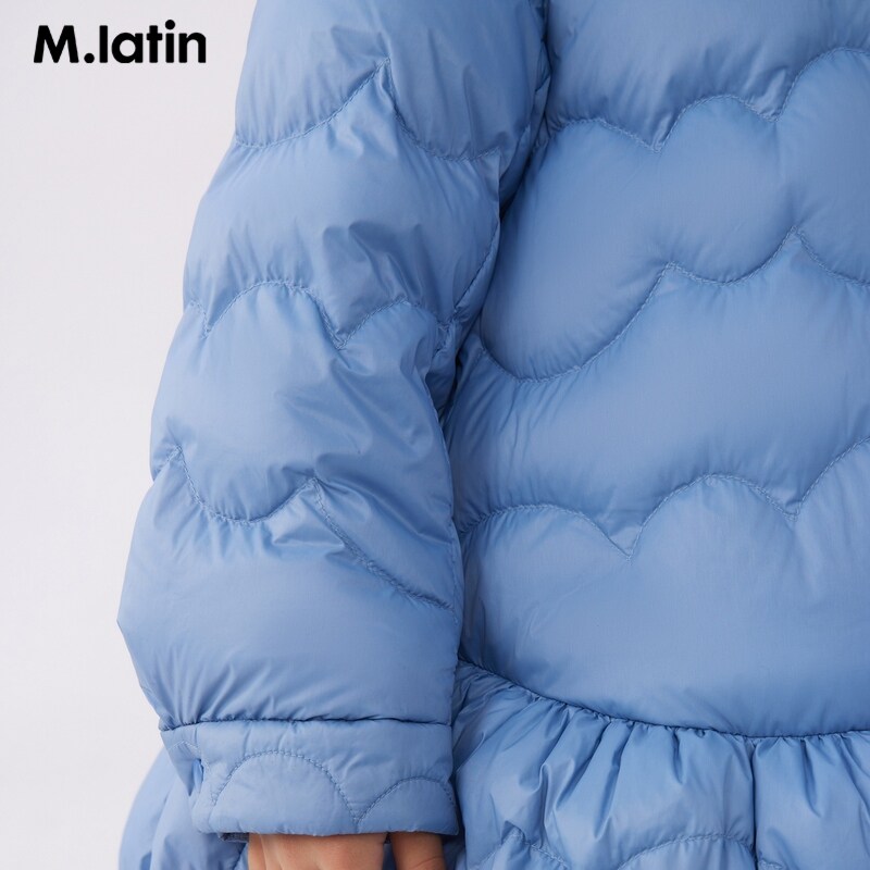 【商场同款】马拉丁童装羽绒服冬装新款女童大童花朵轻薄羽绒服