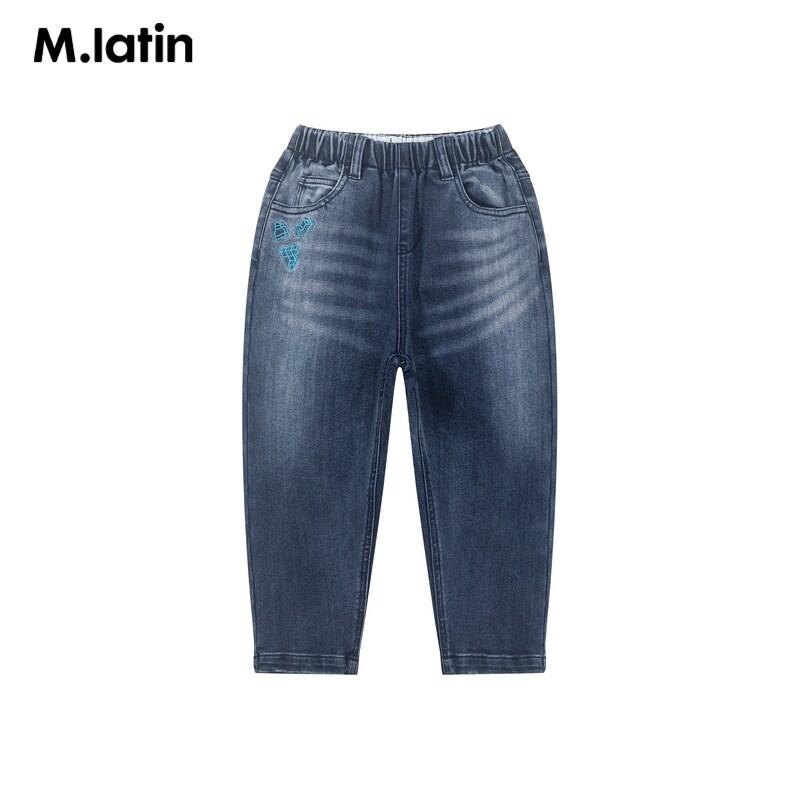 【商场同款】马拉丁童装裤子年冬装新款男童大童火山岩牛仔长裤