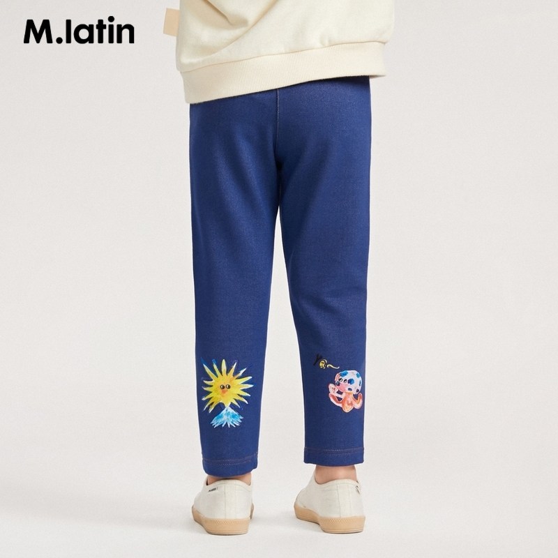 【趣味印花】马拉丁童装女童裤子秋装新款紧身针织针织牛仔裤,淘宝优惠券,粉丝福利购,淘宝优惠卷