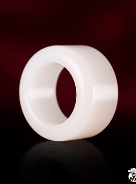 新疆和田白玉籽料把件扳指 圈口28