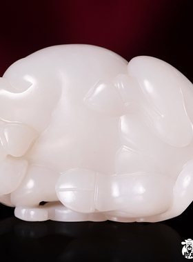 天然新疆和田玉白玉籽料把件挂件挂坠吊坠扭转乾坤 111.4克