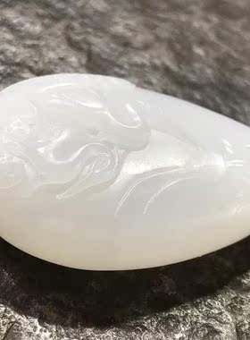 天然新疆和田一级白玉挂件路路通27克天然玉石籽料挂坠