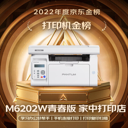 奔图m6202w打印机6206nw 6512w 2206w一体机6200w家用usb无线手机 - 图0