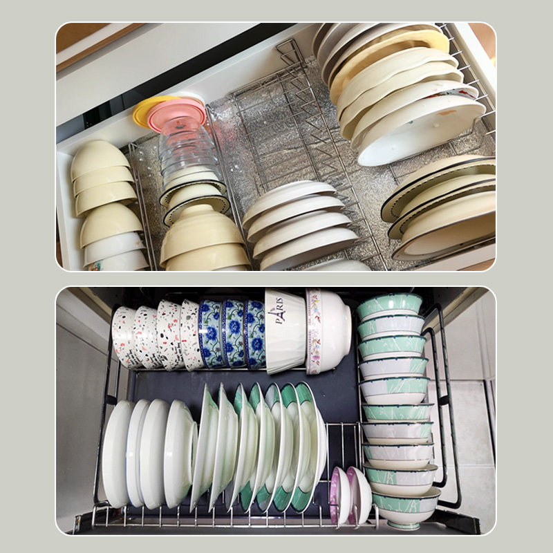 抽屉内碗盘置物架碗碟沥水架味碟收纳放消毒柜内可定制长度自由搭,淘宝优惠券,粉丝福利购,淘宝优惠卷