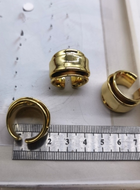 青岛外贸饰品M一19铜渡真金夸张质感个性【每个】戒指指环