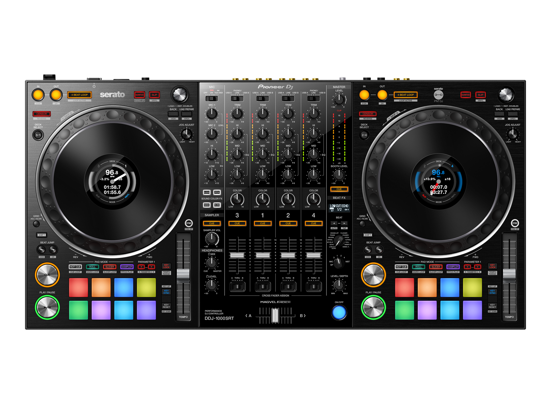 Pioneer DJ先锋DDJ-1000/1000SRT四通道DJ控制器Rekordbox/Serato - 图0