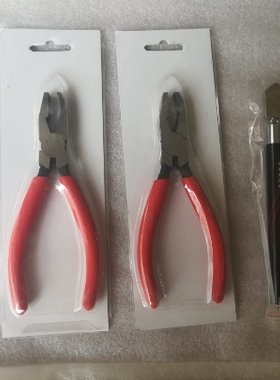 手工乌钢马赛克玻璃平口钳